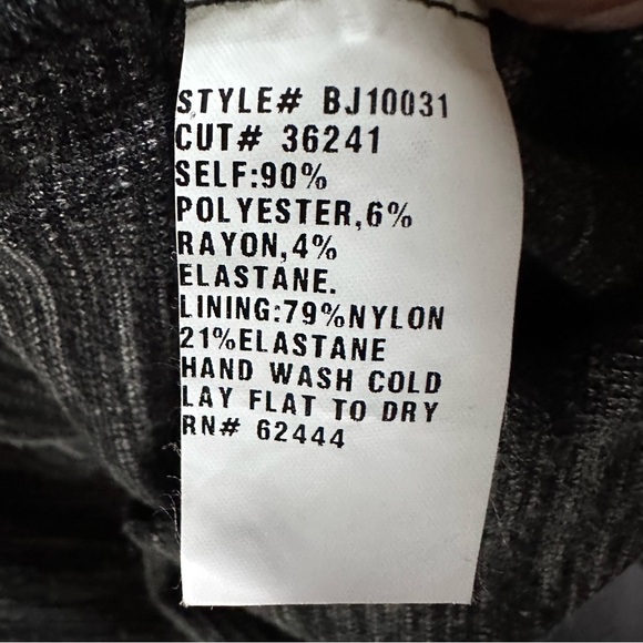 Nicole Miller Atelier Gray Ruched Bodycon Midi Dress Size L - Picture 5 of 7